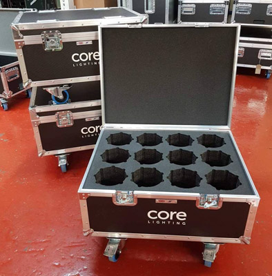 CORE Charging Flightcase with 12 Mini Colourpoint Uplighters (p/n COLPTM-SET12)
