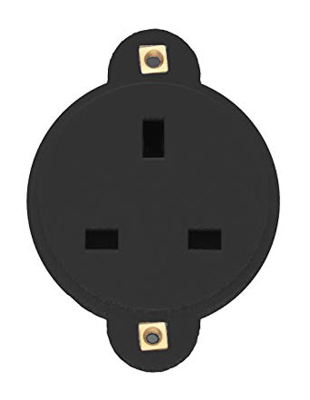 13A Socket Insert, Black (North/South Mounting)