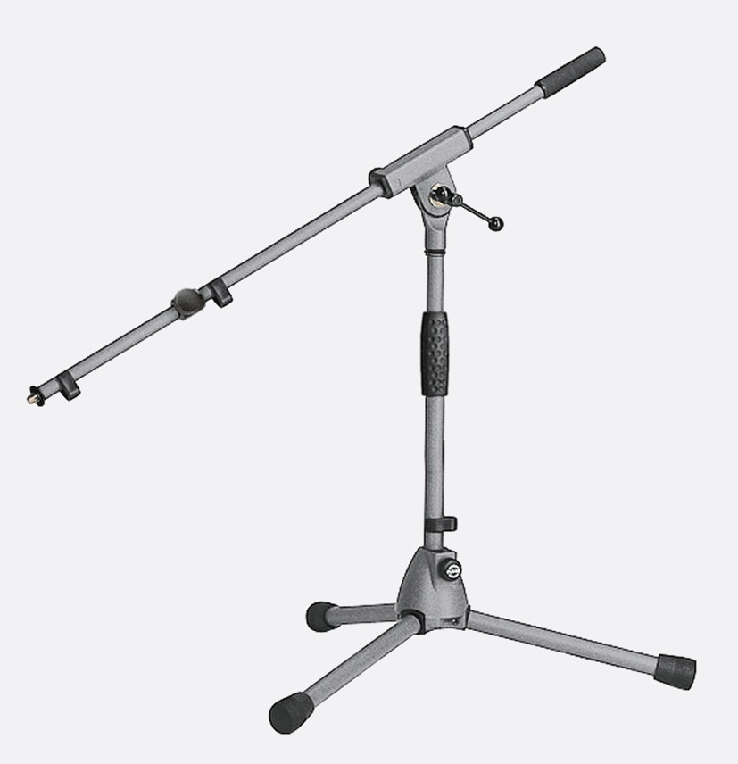 K&M 25900 LOW LEVEL BOOM STAND Folding legs, 425-645mm, two-piece 470-770mm boom, grey 