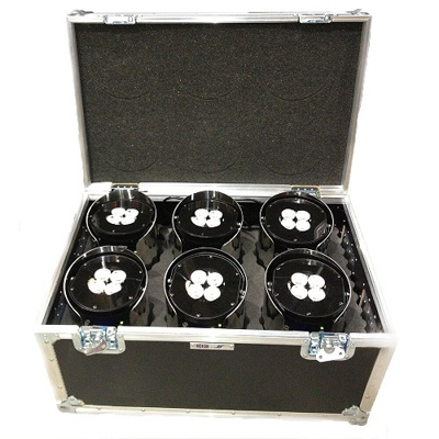 CORE Charging Flightcase with 6 Colourpoint Uplighters (p/n COLPT-6SET)