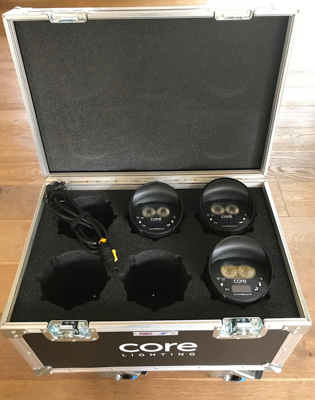 CORE Charging Flightcase with 6 Mini Colourpoint Uplighters (p/n COLPTM-SET6)