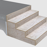 Steeldeck 1ft Plywood Step (Freestanding) (1 Step)  (excludes shipping)