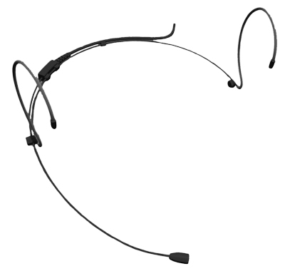 Black Headset for Trantec Wireless Systems (4 Pin Mini XLR) (EX-HIRE STOCK)