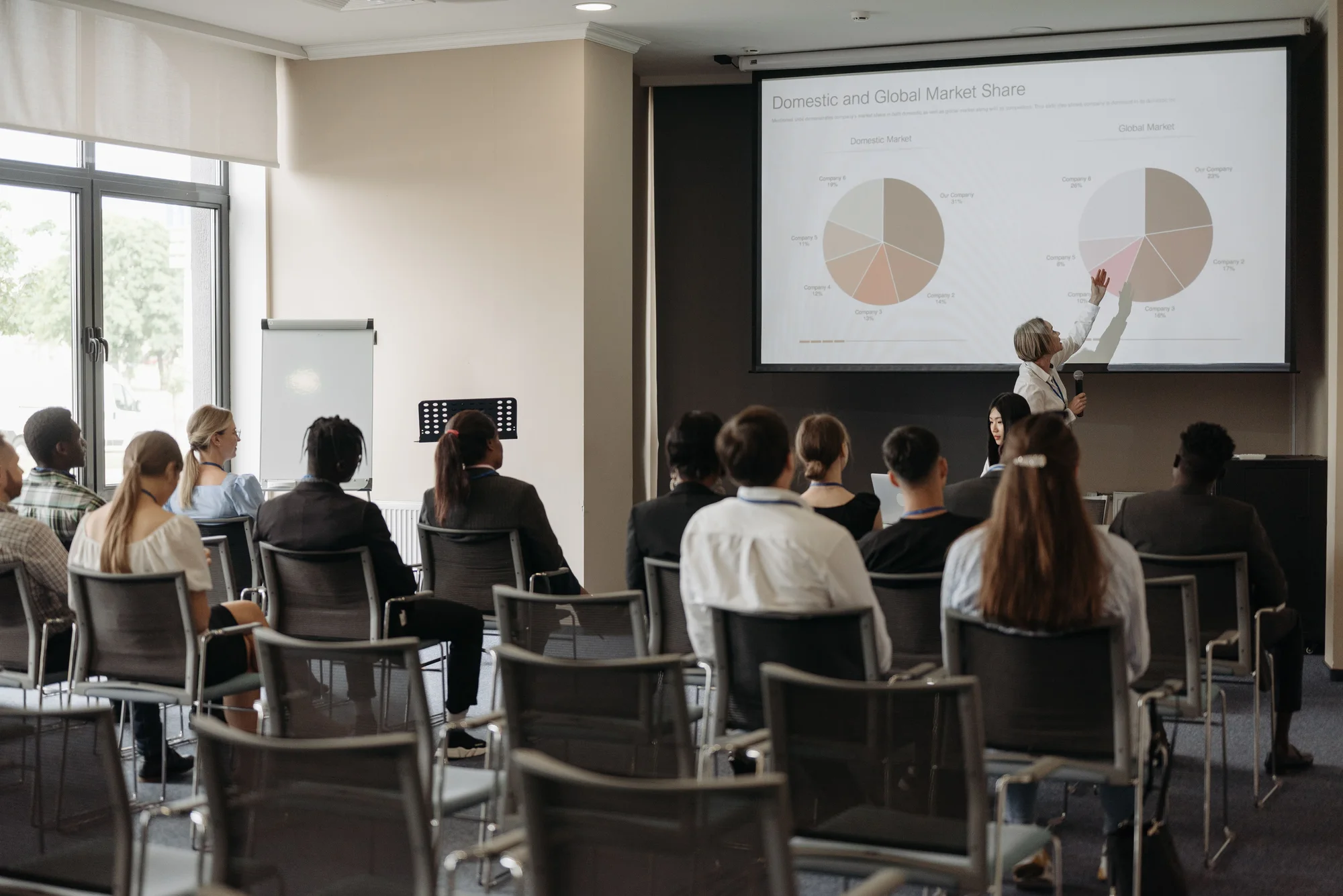 A screen used for a presentation