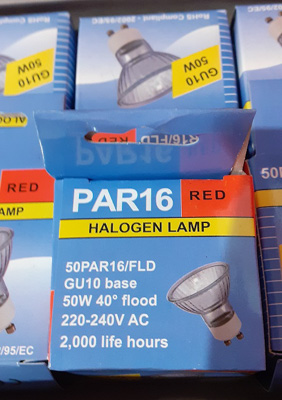 PAR 16 GU10 50W 40 RED