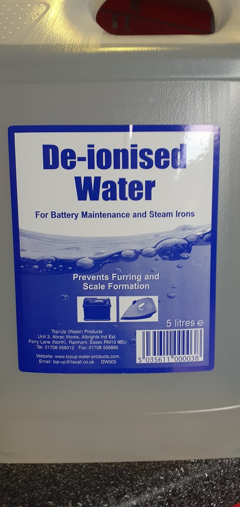 De-Ionised Water 5 Litre