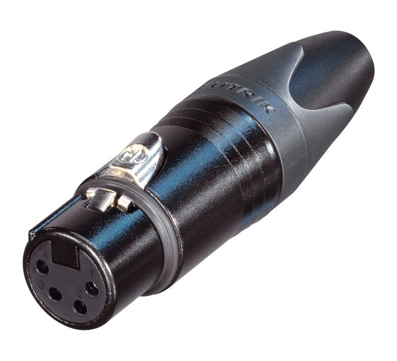Neutrik NC4MX-B male 4-pin (Loc. 4EE)