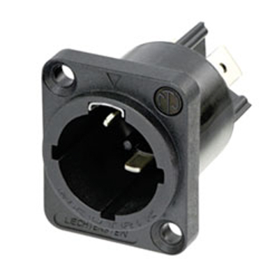 NEUTRIK NAC3MPX-TOP TRUCON PANEL MOUNT MALE (6.3mm spade terminals)