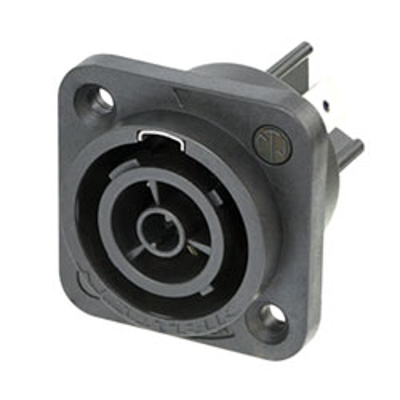 NEUTRIK NAC3FPX-TOP TRUCON PANEL MOUNT FEMALE (6.3mm spade terminals)