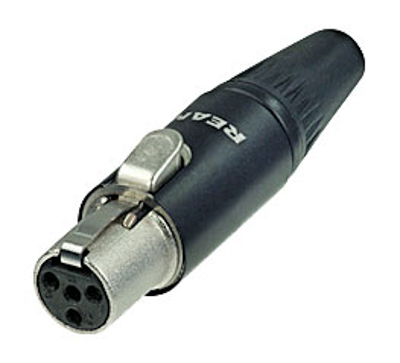 Rean RT4FC-B female 4-pin mini XLR black 