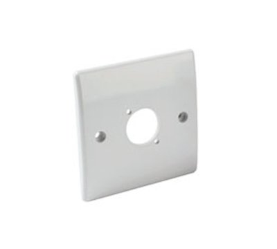 Plastic Wall Plate 1G (One Hole) Square Corners White - 49-581