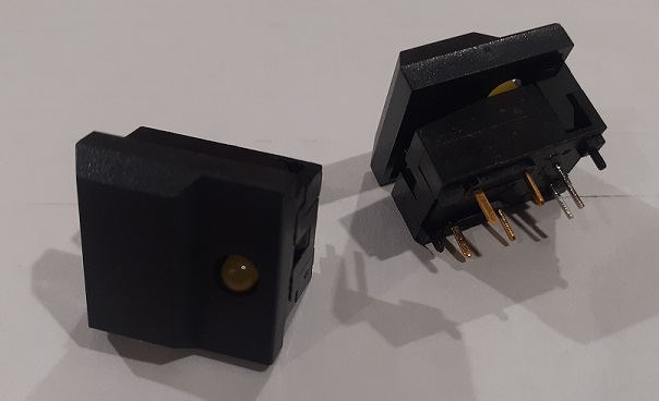 Zero 88 Black Button Yellow LED (Leap Frog 48/96/Solution Series) p/n 5355300
