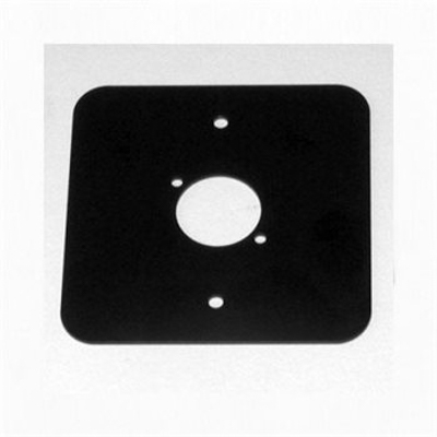 Metal Wall Plate 1G (One Hole) Round Corners Black