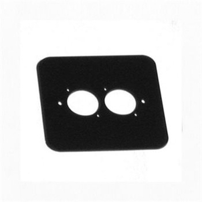 Metal Wall Plate 1G (Two Hole) Round Corners Black