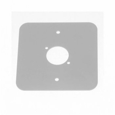 Metal Wall Plate 1G (One Hole) Round Corners Silver/Grey