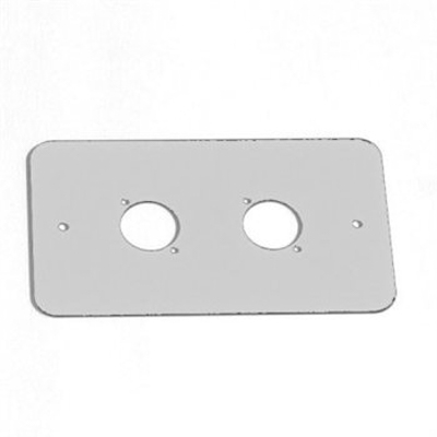 Metal Wall Plate 2G (Two Hole) Round Corners Silver/Grey