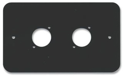 Metal Wall Plate 2G (Two Hole) Round Corners Black