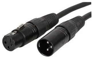 3 Pin XLR 20m - Black Connectors - AV1436715