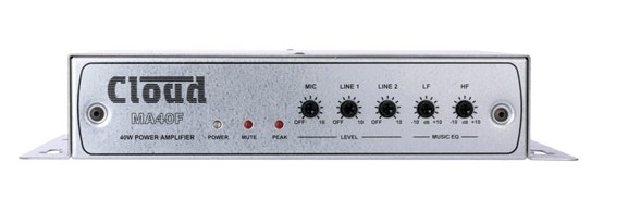 CLOUD MA40F - MIXER AMPLIFIER 40W, 4ohm output, 70V/100V line, 2x line inputs