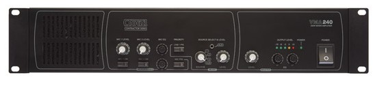 CLOUD VMA240 MIXER AMPLIFIER 120W, 25/70/100V/4ohm, 3x line in, 2x mic in, 1x mono output
