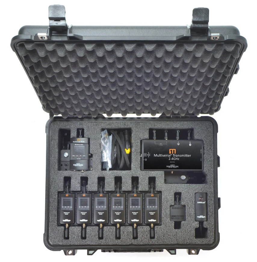 City Theatrical - Multiverse Studio Kit 1x Transmitter and 6x Receivers 2.4GHz