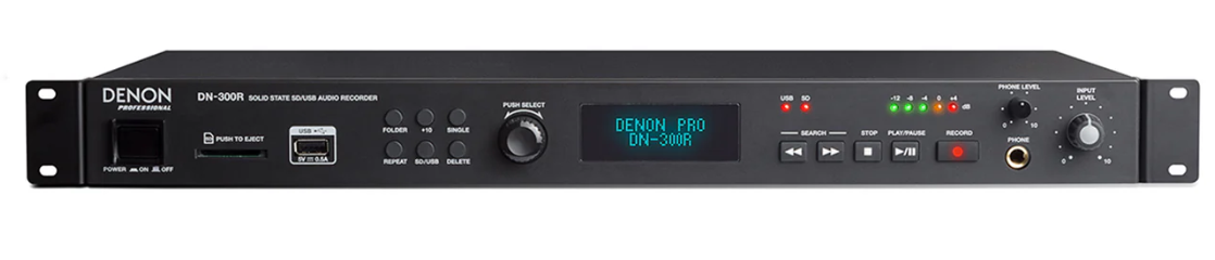 DN300RMKII Solid State Audio Recorder for SD and USB 1U