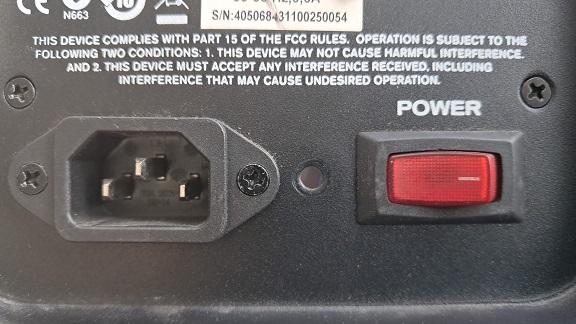Used IEC inlet plug & Mains Switch for ELX115P