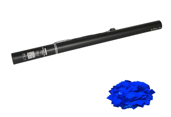 EQUINOX - 80cm Electric Confetti Cannons BLUE METALLIC