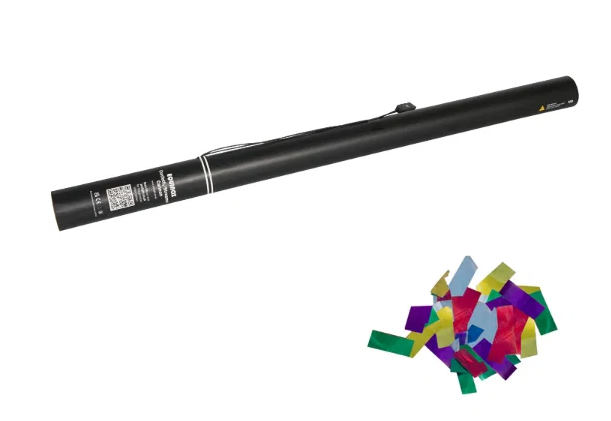 EQUINOX - 80cm Electric Confetti Cannons MULTICOLOUR METALLIC