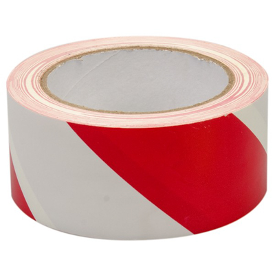 Hazard Tape PVC (RED/WHITE) 50mm x 33m 