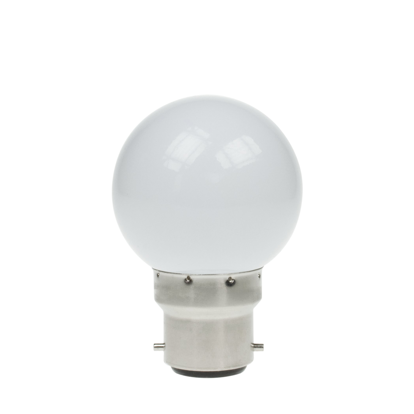 1W LED BC Warm White Golf Ball Lamp 
