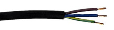 1.5mm 3-Core Silicon (Black) (per metre)