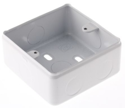 Metal Surface Box 1G Round Corners White
