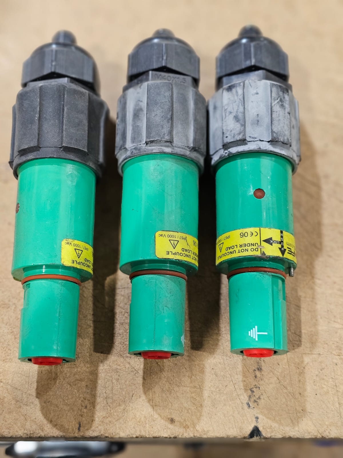 Surplus Stock - PHASE 3 POWERSAFE 500A E GREEN DRAIN CONNECTOR