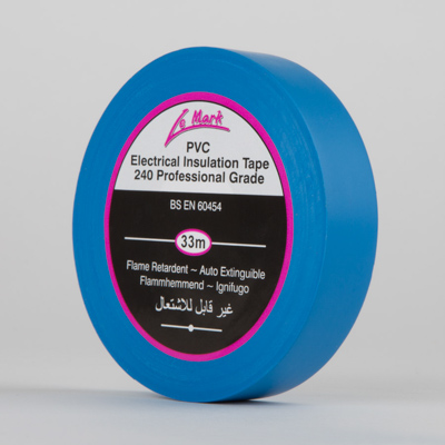 PVC Tape Electrical BS3924 (BLUE) 19mm x 33m 
