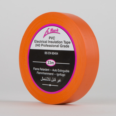 PVC Tape Electrical BS3924 (ORANGE) 19mm x 33m 