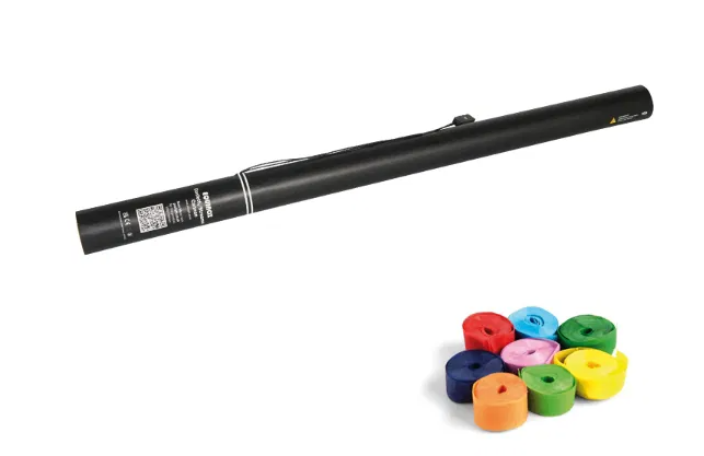 EQUINOX - 80cm Electric Confetti Cannons MULTICOLOUR STREAMER