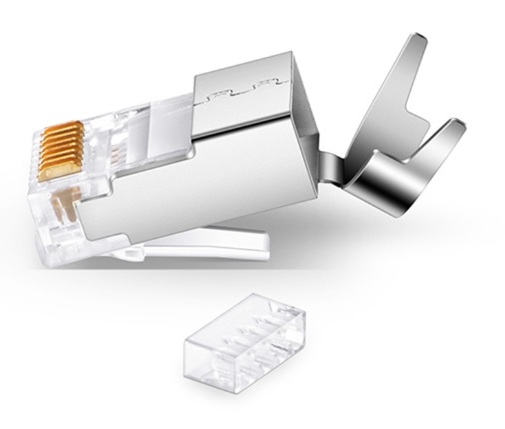 Shielded Cat6a/Cat7 RJ45 Plug with Load Bar