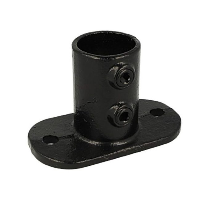 Doughty T1320001 Pipeclamp - Railing Base Flange BLACK