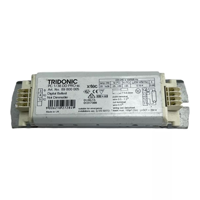 TRIDONIC PC 1/38 DD PRO BALLAST 220-240V (LOC.A4) Surplus Stock