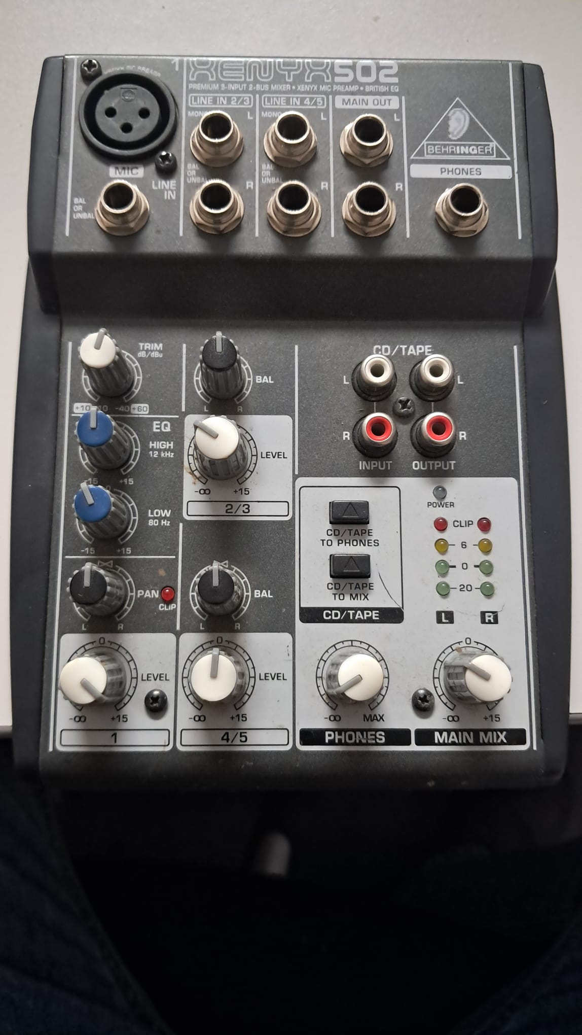 Behringer Xenyx 502 5CH Mixer (Ex-hire) (Loc. D1)
