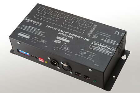 Anytronics AC006 - 32 Channel DMX to DALI Broadcast/DSI Interface 