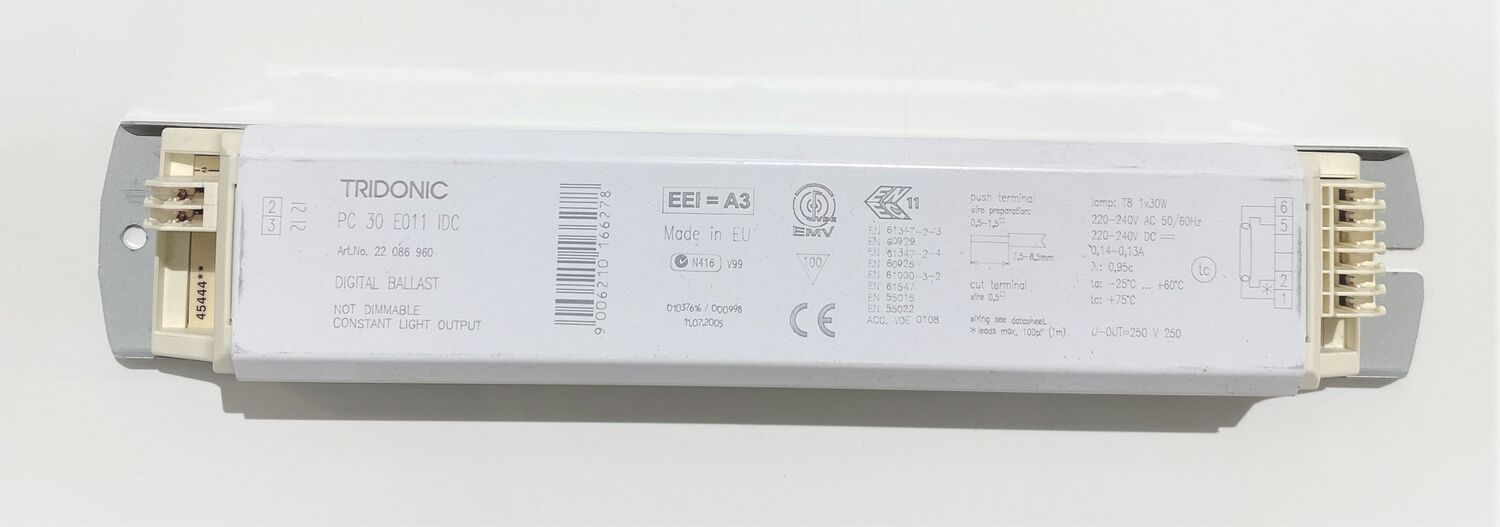 TRIDONIC HF T8 1X30 BALLAST Surplus Stock